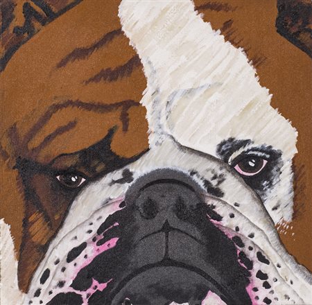 STEFANO PIZZI (1955)Bull-Dog, 1996Tecnica mista su telacm 50x50x3,5Firma,...
