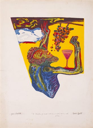 DUCCIO BERTI (1943)Senza TitoloLitografiacm 75,5x56Firma, dedica ad personam...
