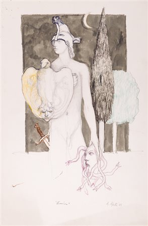 ALBERTO ABATE (1946-2012)Eroica, 1981Tecnica mista su cartoncinocm...
