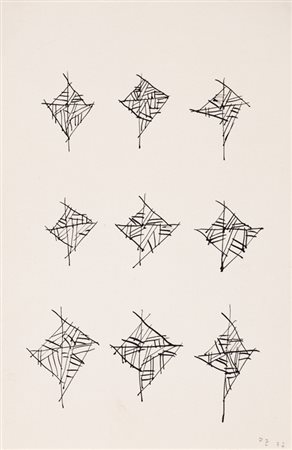 DANIEL DEZEUZE (1942)Senza Titolo, 1977China su cartacm 23,8x15,3Firma e...