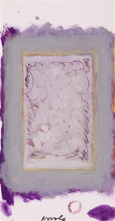 SERGIO PICCOLI (1946)Nuvola grigio e linea, 1993Tecnica mista su cartoncinocm...