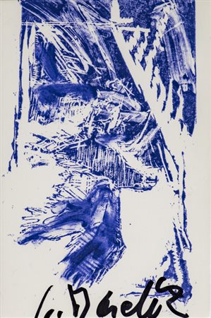 GEORG BASELITZ (1938)Senza TitoloCartolina postale firmatacm 15x10Firma al...