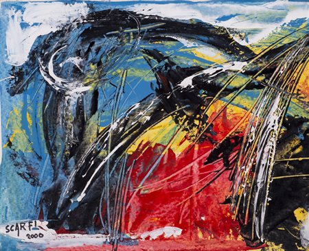 ATTILIO SCARFI (1931)Profanazione, 2000Olio e tecnica mista su carta...