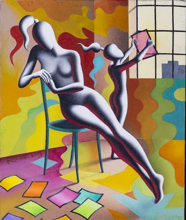 MARK KOSTABI (1960)Cre8tive youth, 2013Olio su telacm 30x25Firma e datazione...