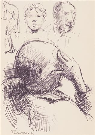 NINO GIOVANNI TIRINNANZI (1923-2002)Lotto unico composto da:Ritratto di Pier...