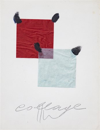 ALDO MONDINO (1938-2005)Senza TitoloCollage su cartacm 29,7x23,4Firma al...