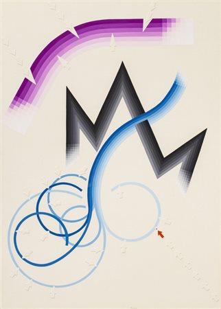 GIORGIO BOMPADRE (1929-2005)12.V.68/69, 1968-1969Tempera e rilievi su carta...