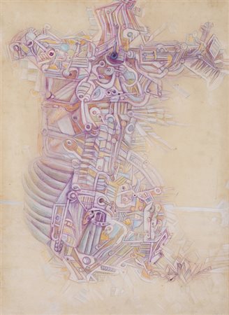 PETRUS PAPAVASSILIOU (1928-2014)Modo emarginato, 1975Tecnica mista su carta...