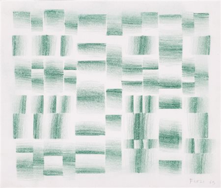 ENNIO FINZI (1931)Senza Titolo, 1969-'00Pastelli su cartacm 27x32Firma e...
