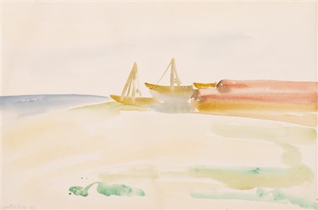 DOMENICO CANTATORE (1906-1998)Senza Titolo, 1951Acquerello su cartoncinocm...