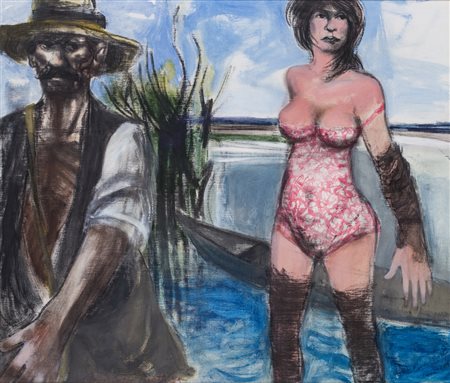 GIUSEPPE MOTTI (1908-1988)Senza Titolo, 1973Olio su telacm 60x70Firma e...