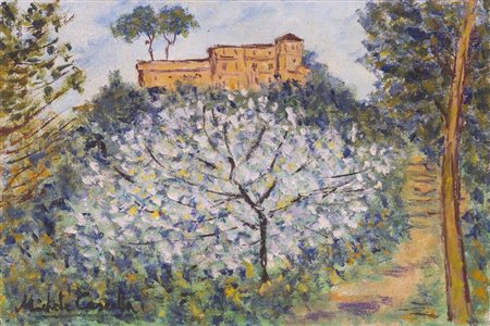 MICHELE CASCELLA (1892-1989)Senza TitoloOlio su telacm 20x30Firma al...