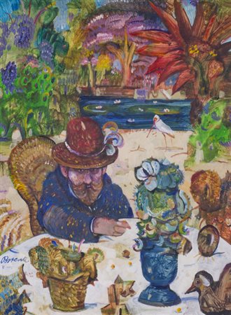 ANTONIO POSSENTI (1933-2016)Senza TitoloTecnica mista su tavolacm 40x30Firma...