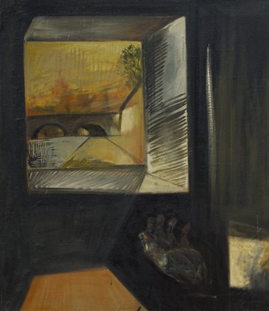 UGO ATTARDI (1923-2006)Senza TitoloOlio su telacm 80x70Timbro della Galleria...