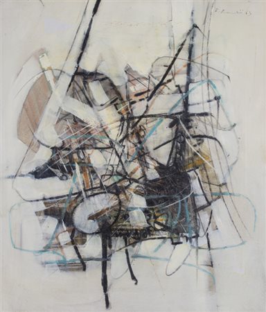 EDOARDO FRANCESCHINI (1928-2006)Senza Titolo, 1963Olio su telacm 70x60Firma e...