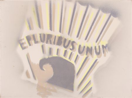 FRANCO ANGELI (1935-1988)E Pluribus Unum (N.8), primi anni '70Tecnica mista...