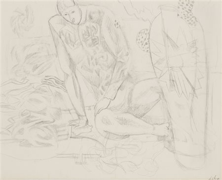 SANDRO CHIA (1946)Untitled, 1989Matita su cartacm 39,7x49,3Firma e datazione...