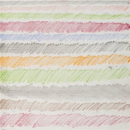 PAOLO MASI (1933)Senza Titolo, 1975Pastelli su cartone cm 40x40Firma e...