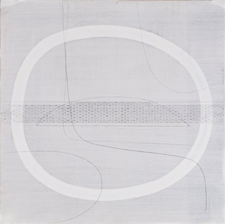 BICE LAZZARI (1900-1981)Misure e segni, 1967Tecnica mista su telacm...