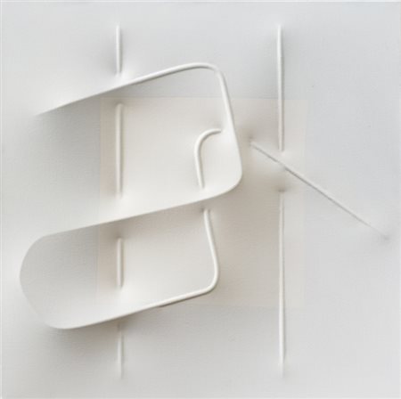 AGOSTINO BONALUMI (1935-2013) Bianco, 2005 Tela estroflessa e tempera...
