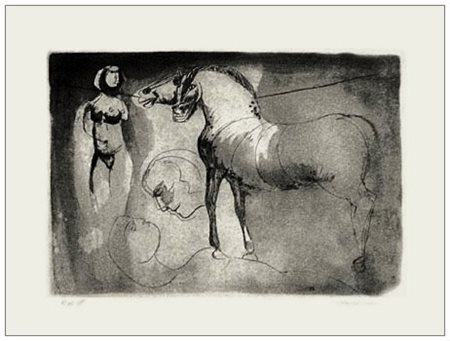 BRUNO CASSINARI Piacenza 1912 – Milano 1992 Senza titolo Puntasecca e...