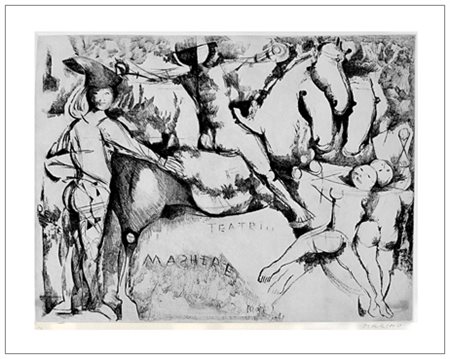 MARINO MARINI Pistoia 1901 – Viareggio 1980 Grande Teatro 1971 Acquaforte e...