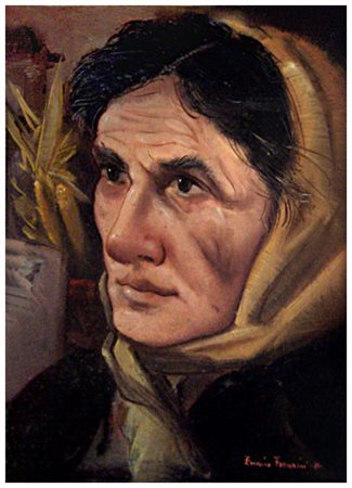 ENRICO FORNAINI San Giuliano Terme 1944 Senza titolo 1981 Olio su faesite 35...