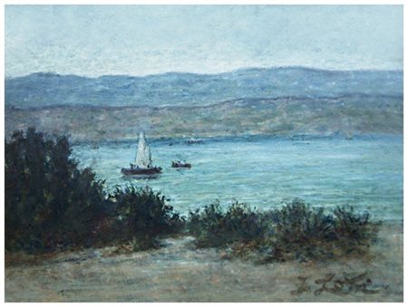 ITALO (Cosimo) LOTTI Pisa 1912 – Pisa 2009 Senza titolo Olio su cartone...