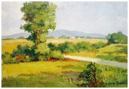 RENZO CASALI Livorno 1898 – Livorno 1977 Senza titolo Olio su tela 40 x 60....