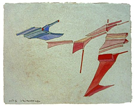 ACHILLE PERILLI Roma 1927 La trasformazione mitica 1994 Acquerelli su...