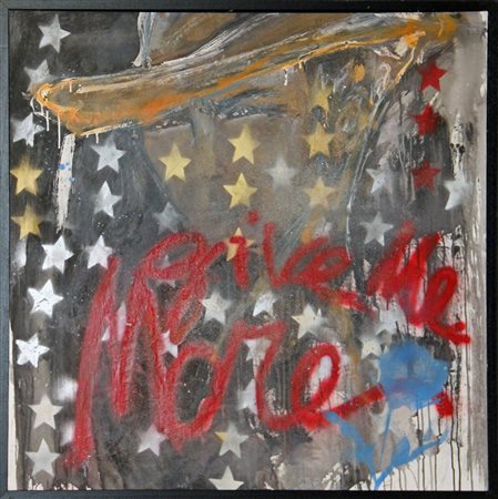 FLAVIA MANTOVAN Give Me More Tecnica mista su tela cm. 100x100, firma sul...