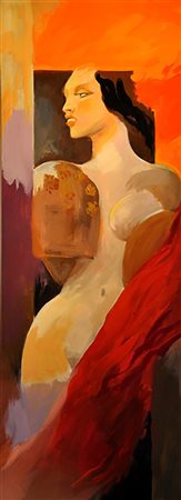MARINA DEL GIUDICE Carmen acrilico su tela cm. 60X160