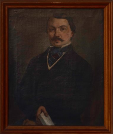 ANONIMO Coppia di personaggi, ottocento olio su tela cm. 35X45.