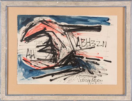 Vinicio Berti (Firenze 1921 – 1991), “ABH32N”, 1963. Inchiostri colorati su...