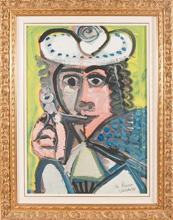 Gianpaolo Berto (Adria 1940 – 2003), “Omaggio a Picasso”, 1975. Olio su...