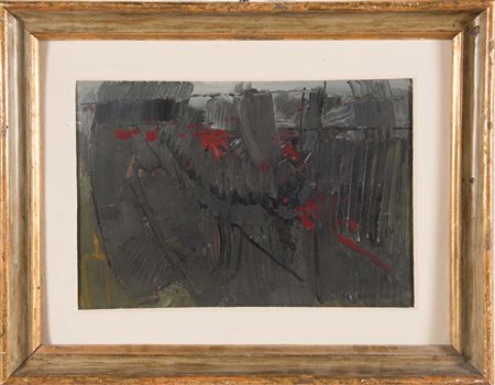 Ilario Rossi (Bologna 1911 – 1994), “Paesaggio Grigio”, 1959. Olio su tavola,...
