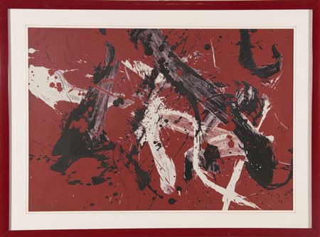 Toti Antonio Scialoja (Roma 1914 – 1998), “Composizione”, 1985. Litografia a...