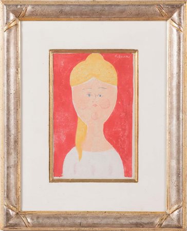 Antonio Bueno (Berlino 1918 – Fiesole 1984), “Volto di Ragazza”, 1966. Olio...