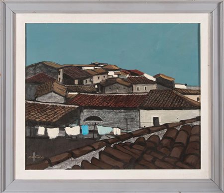 Enotrio Pugliese (Buenos Aires 1920 – Pizzo 1989), “Paesaggio calabrese”....