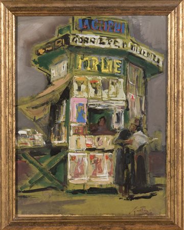 Italo Squitieri (Potenza 1907 – Cortina d'Ampezzo 1994), “Chiosco dei...