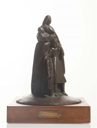 Arturo Martini (Treviso 1889 – Milano 1947), “Fuga in Egitto”. Scultura in...