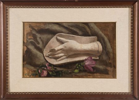 Fabio Fabbi (Bologna 1861 – 1946), “Natura morta”. Olio su tela, firmato in...