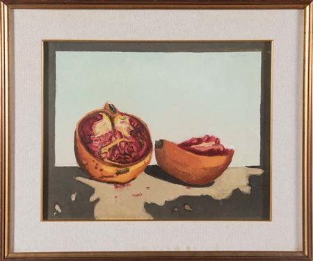 Mario Venturelli (Modena 1925 – 1999), “Melograni”, 1983. Olio su tela,...