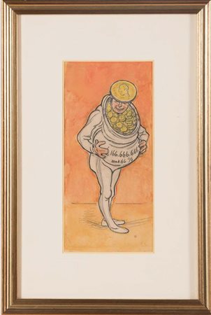 Augusto Majani detto Nasica (Bologna 1867 – Udine 1959), “Un sacco di monete...