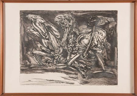 Luciano de Vita (Ancona 1929 – 1992), “Composizione”, 1963. Incisione su...