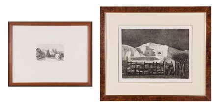 Paolo Manaresi (Bologna 1908 - 1991), Lotto composto da due incisioni. “La...