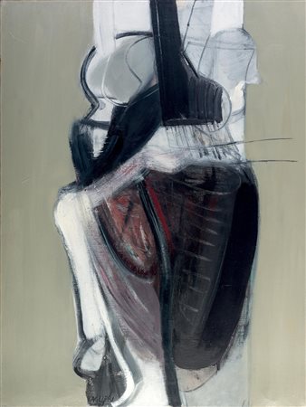 TINO VAGLIERI (1929 - 2000) Personaggio 1961 Olio su tela 80 x 60 cm Firmato...