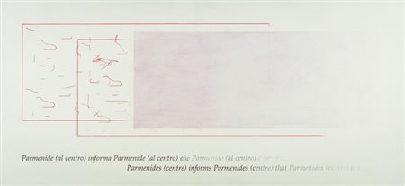 Emilio Isgrò (Barcellona di Sicilia (Me) 1937) Parmenide informs, 2005...