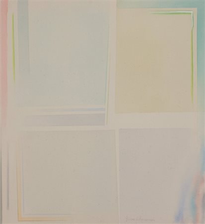 Riccardo Guarneri (Firenze 1933) Quattro quadrangoli, Tecnica mista su tela,...