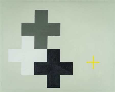 Jean Leppien (Lunebourg (D) 1910 Parigi 1991) Senza titolo, 1975 Olio su...